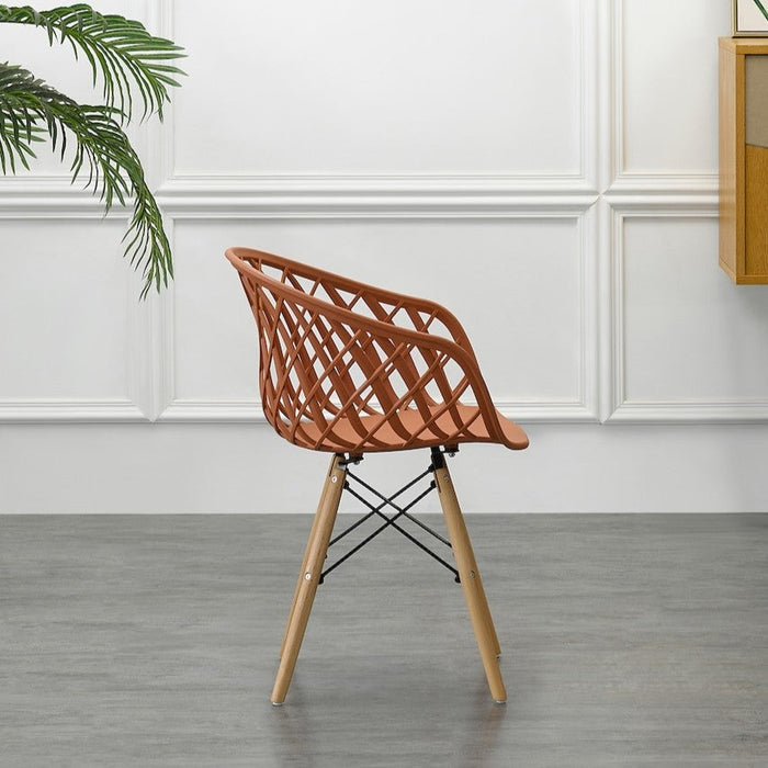 Silla Oasis con Brazos, Color Terracota, con Espaldar