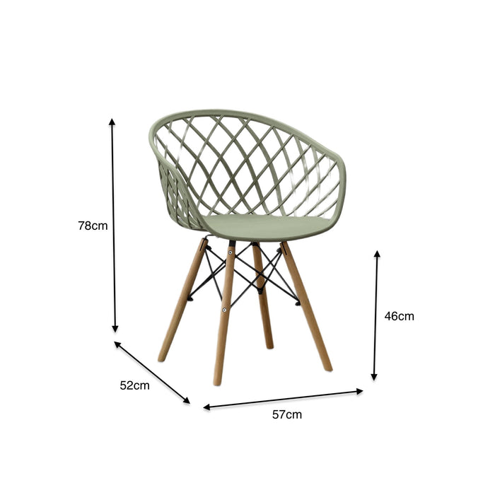 Silla Oasis con Brazos, Color Verde, con Espaldar