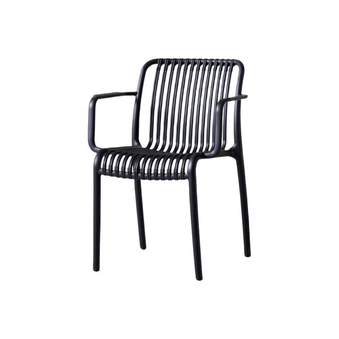 Silla Terra con Brazos, Color Negro, Con espaldar