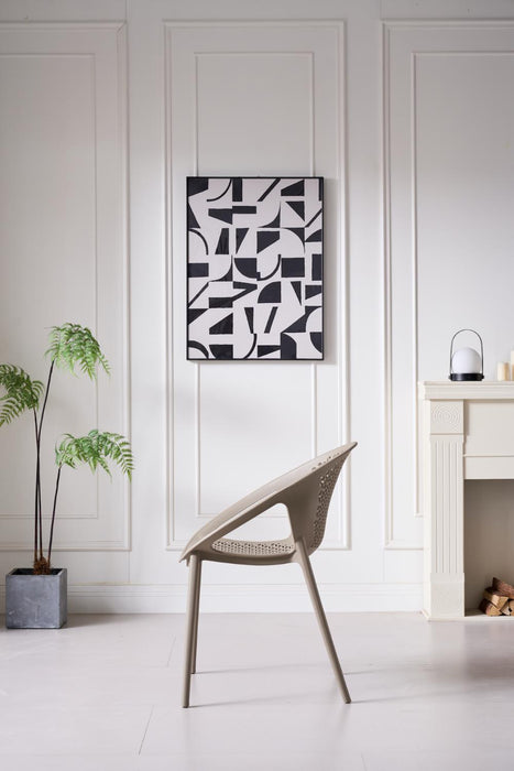 Silla Selva Con Brazos, Color Taupe, Con espaldar