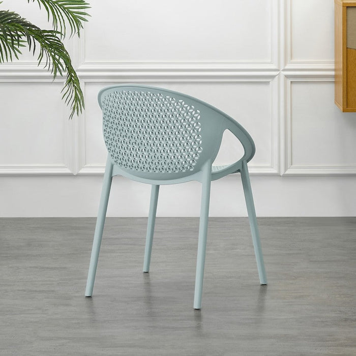 Silla Selva con Brazos, Color Azul Claro, con Espaldar