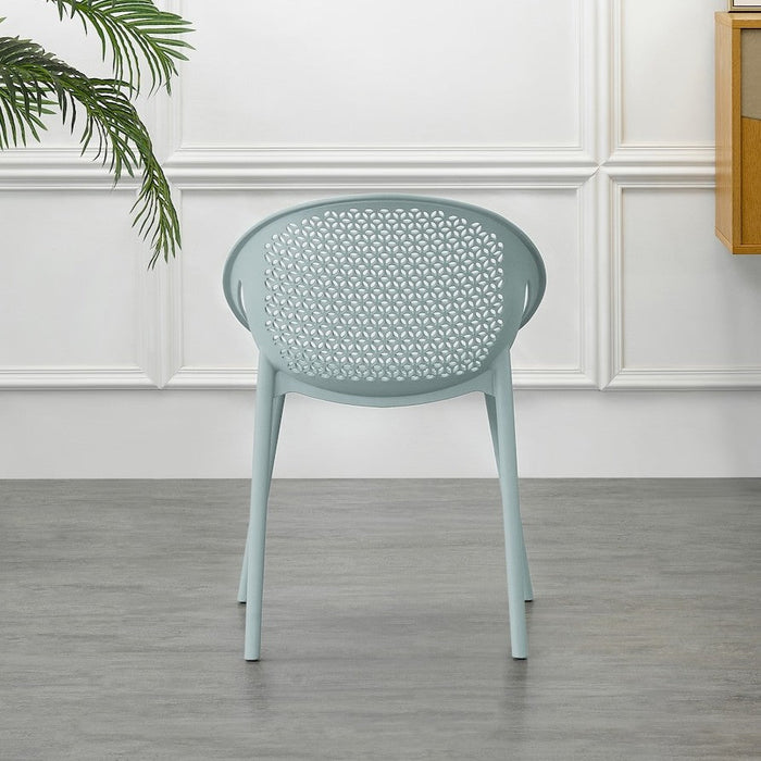 Silla Selva con Brazos, Color Azul Claro, con Espaldar