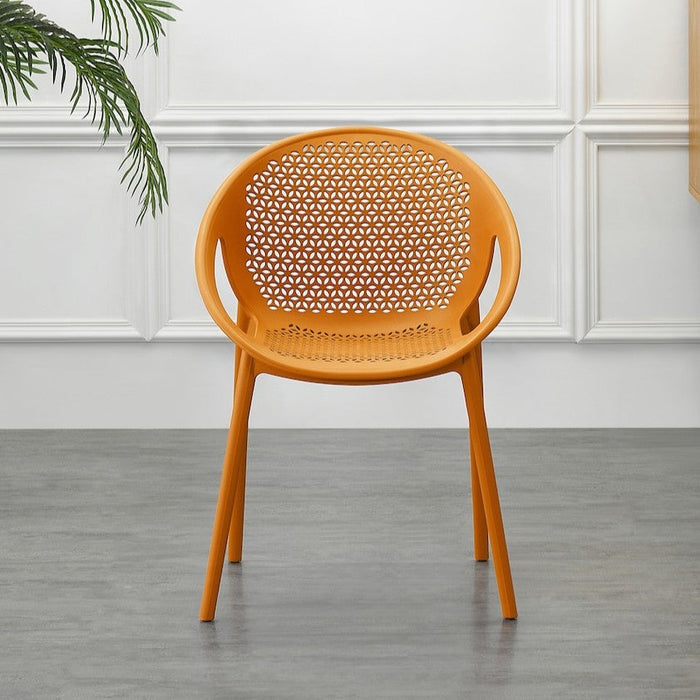 Silla Selva con Brazos, Color Naranja, con Espaldar