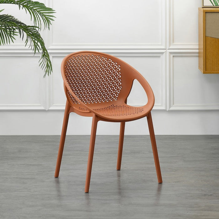 Silla Selva con Brazos, Color Terracota, con Espaldar