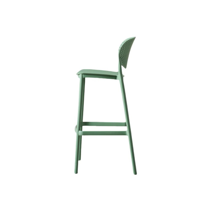 Silla para Bar Rio, Color Verde Olivo, Diseño Moderno