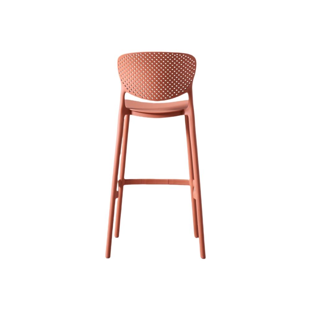 Silla para Bar Rio, Color Terracota, Diseño Moderno