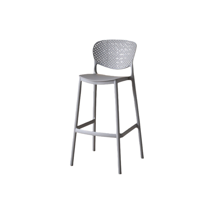Silla para Bar Rio, Color Gris Oscuro, Diseño Moderno