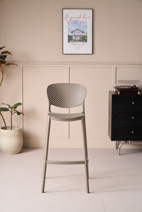 Silla para Bar Rio, Color Taupe, Diseño Moderno