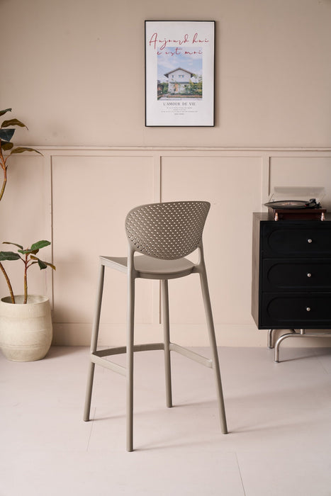 Silla para Bar Rio, Color Taupe, Diseño Moderno