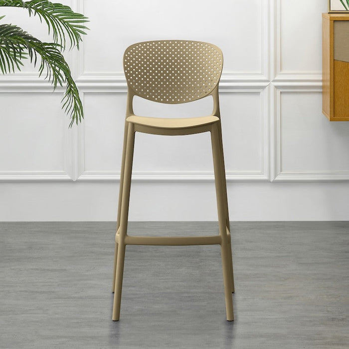 Silla para Bar Río, Color Khaki, Diseño Moderno