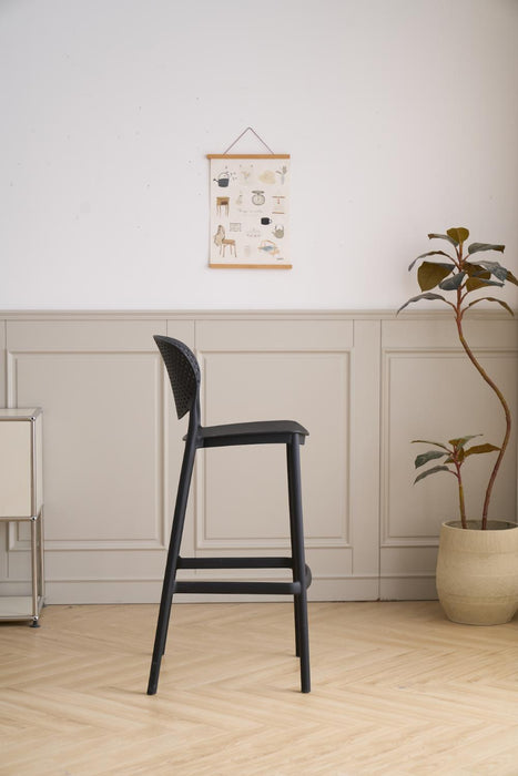 Butaco Alto Rio, Color Negro, Diseño Moderno