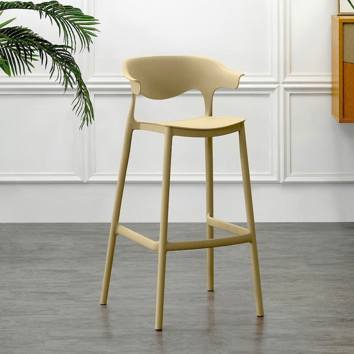 Silla para Bar Elena, Color Khaki, Diseño Moderno