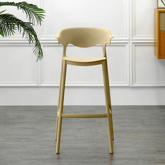Silla para Bar Elena, Color Khaki, Diseño Moderno