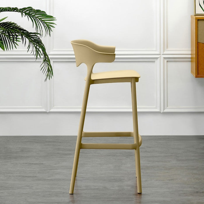 Silla para Bar Elena, Color Khaki, Diseño Moderno