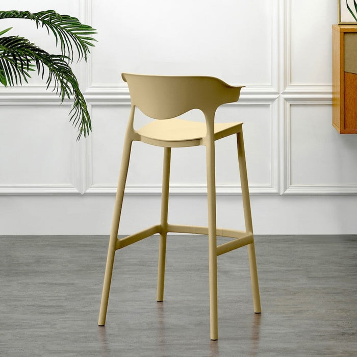 Silla para Bar Elena, Color Khaki, Diseño Moderno