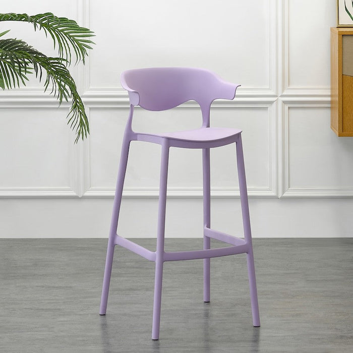 Silla para Bar Elena, Color Lila, Diseño Moderno