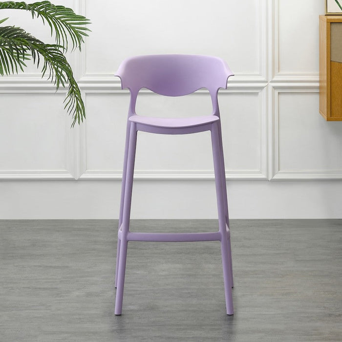 Silla para Bar Elena, Color Lila, Diseño Moderno