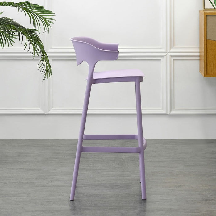 Silla para Bar Elena, Color Lila, Diseño Moderno