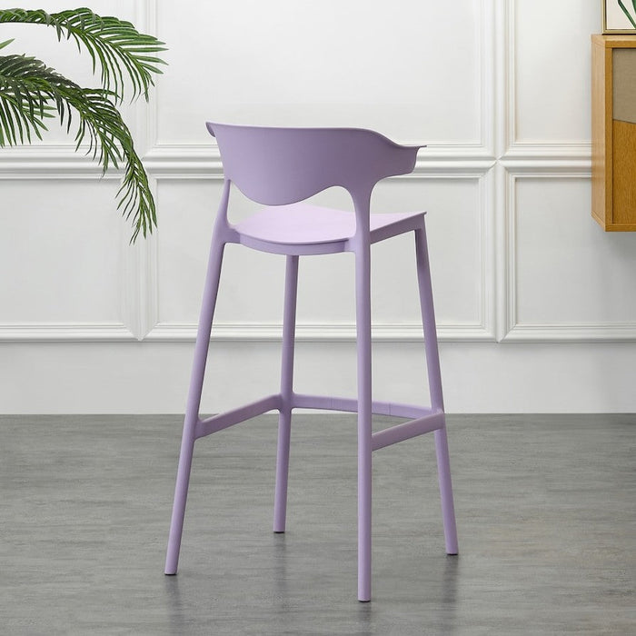 Silla para Bar Elena, Color Lila, Diseño Moderno