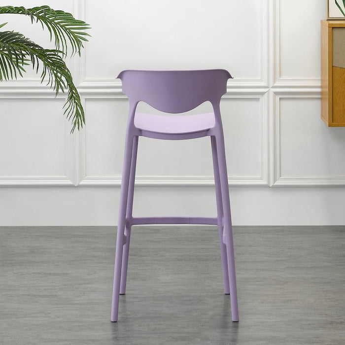 Silla para Bar Elena, Color Lila, Diseño Moderno