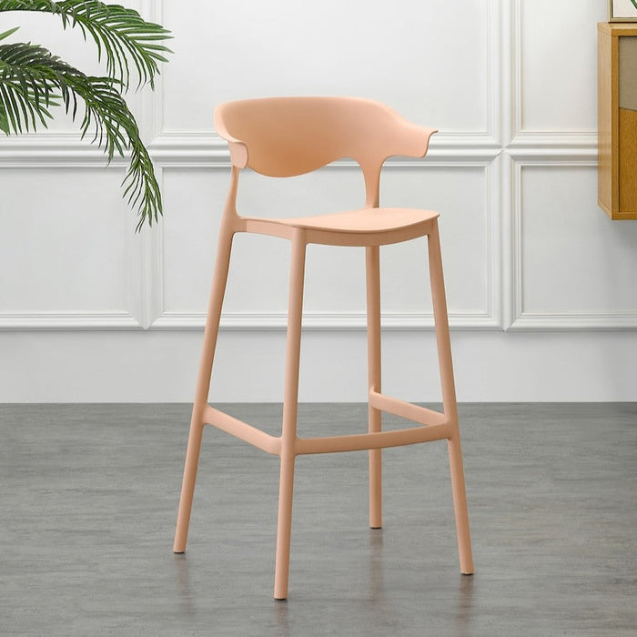 Silla para Bar Elena, Color Mandarina, Diseño Moderno