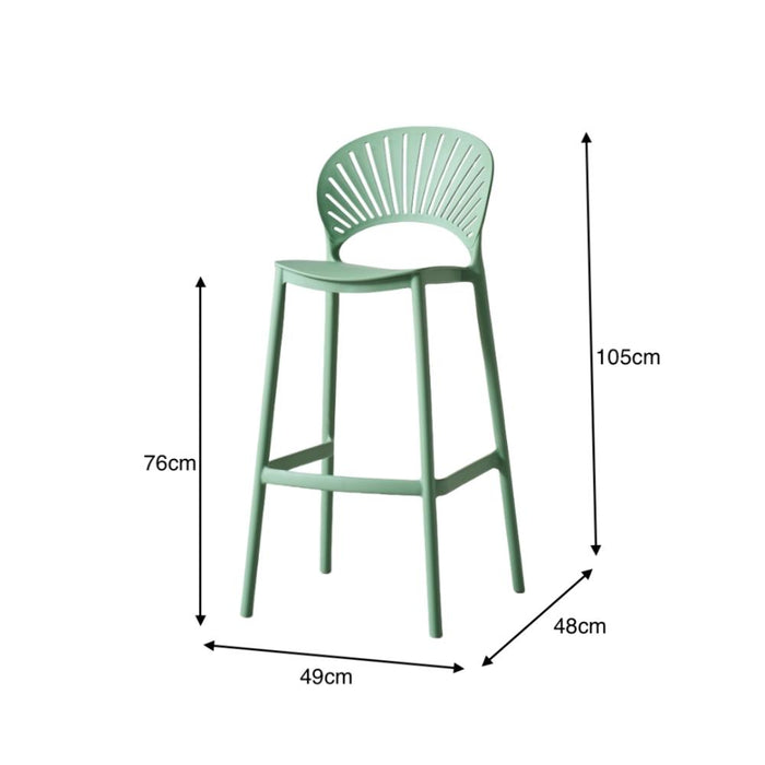 Silla para Bar Paraiso, Color Verde Olivo, Diseño moderno