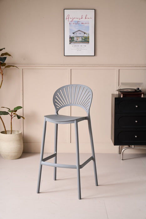 Silla para Bar Paraiso, Color Gris Oscuro, Diseño moderno