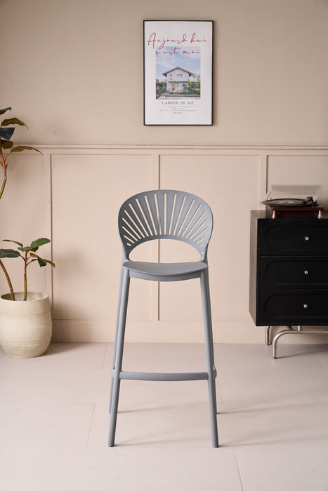 Silla para Bar Paraiso, Color Gris Oscuro, Diseño moderno