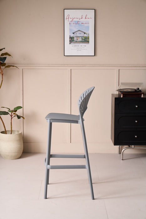 Silla para Bar Paraiso, Color Gris Oscuro, Diseño moderno