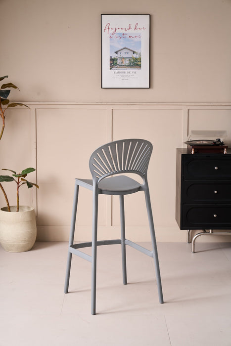 Silla para Bar Paraiso, Color Gris Oscuro, Diseño moderno