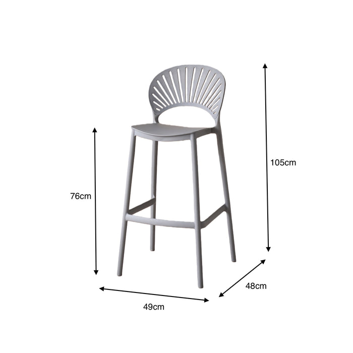 Silla para Bar Paraiso, Color Gris Oscuro, Diseño moderno