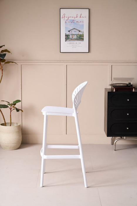 Silla para Bar Paraiso, Color Blanco, Diseño moderno
