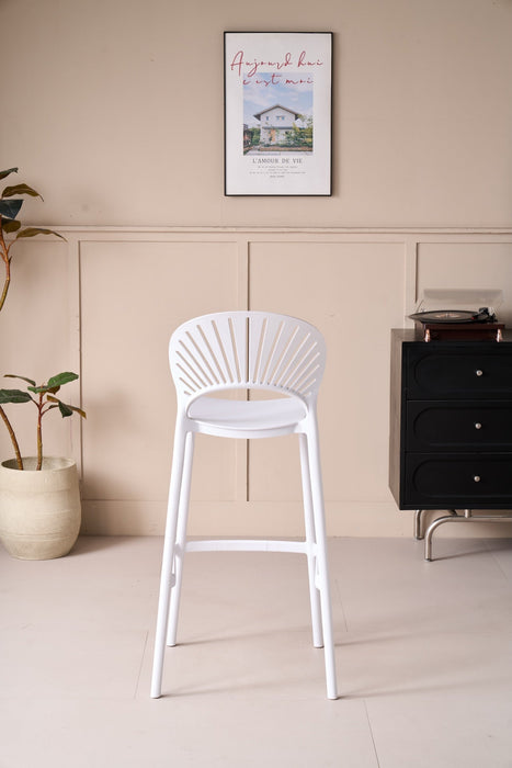 Silla para Bar Paraiso, Color Blanco, Diseño moderno