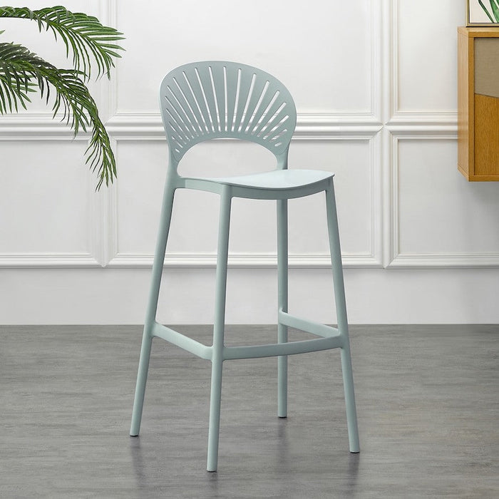 Silla para Bar Paraíso, Color Azul Claro, Diseño Moderno