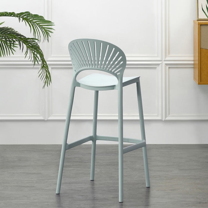 Silla para Bar Paraíso, Color Azul Claro, Diseño Moderno
