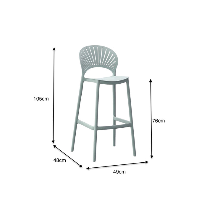 Silla para Bar Paraíso, Color Azul Claro, Diseño Moderno