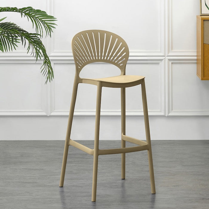 Silla para Bar Paraíso, Color Khaki, Diseño Moderno