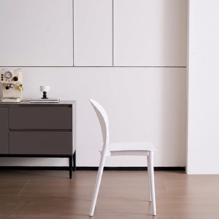 Silla Florida, Color Blanco, con Espaldar y Diseño Moderno