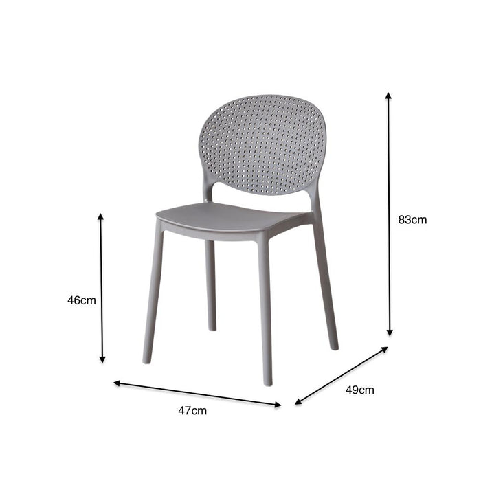 Silla Florida, Color Gris Oscuro, con Espaldar y Diseño Moderno