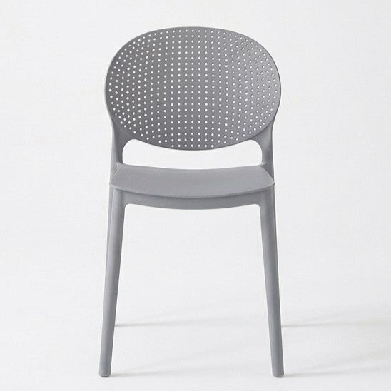 Silla Florida, Color Gris Oscuro, con Espaldar y Diseño Moderno