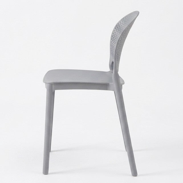 Silla Florida, Color Gris Oscuro, con Espaldar y Diseño Moderno