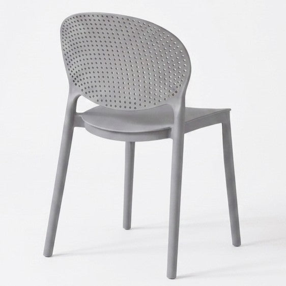 Silla Florida, Color Gris Oscuro, con Espaldar y Diseño Moderno