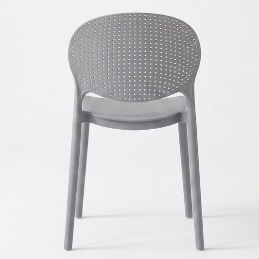 Silla Florida, Color Gris Oscuro, con Espaldar y Diseño Moderno