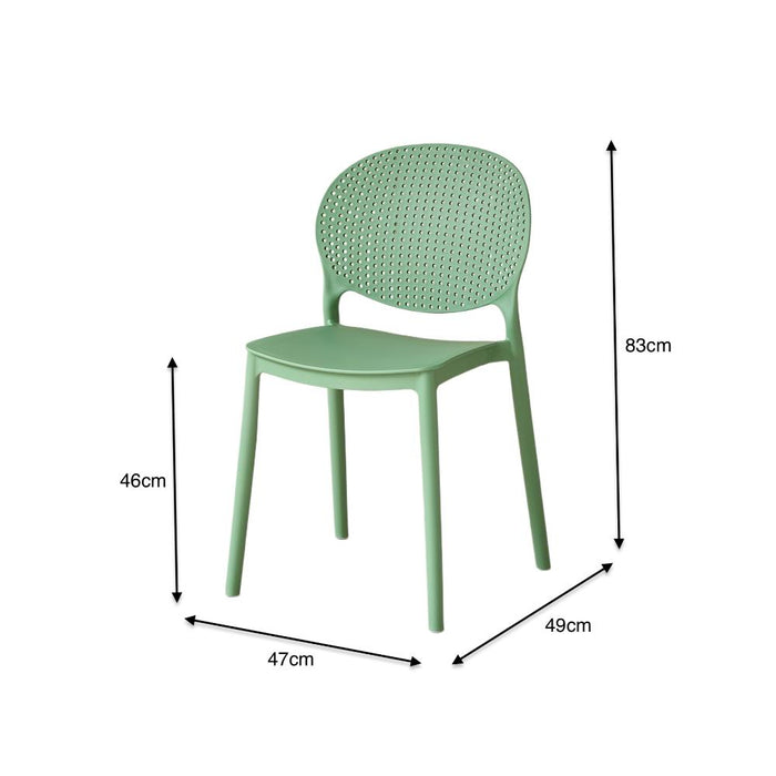 Silla Florida, Color Verde, con Espaldar y Diseño Moderno