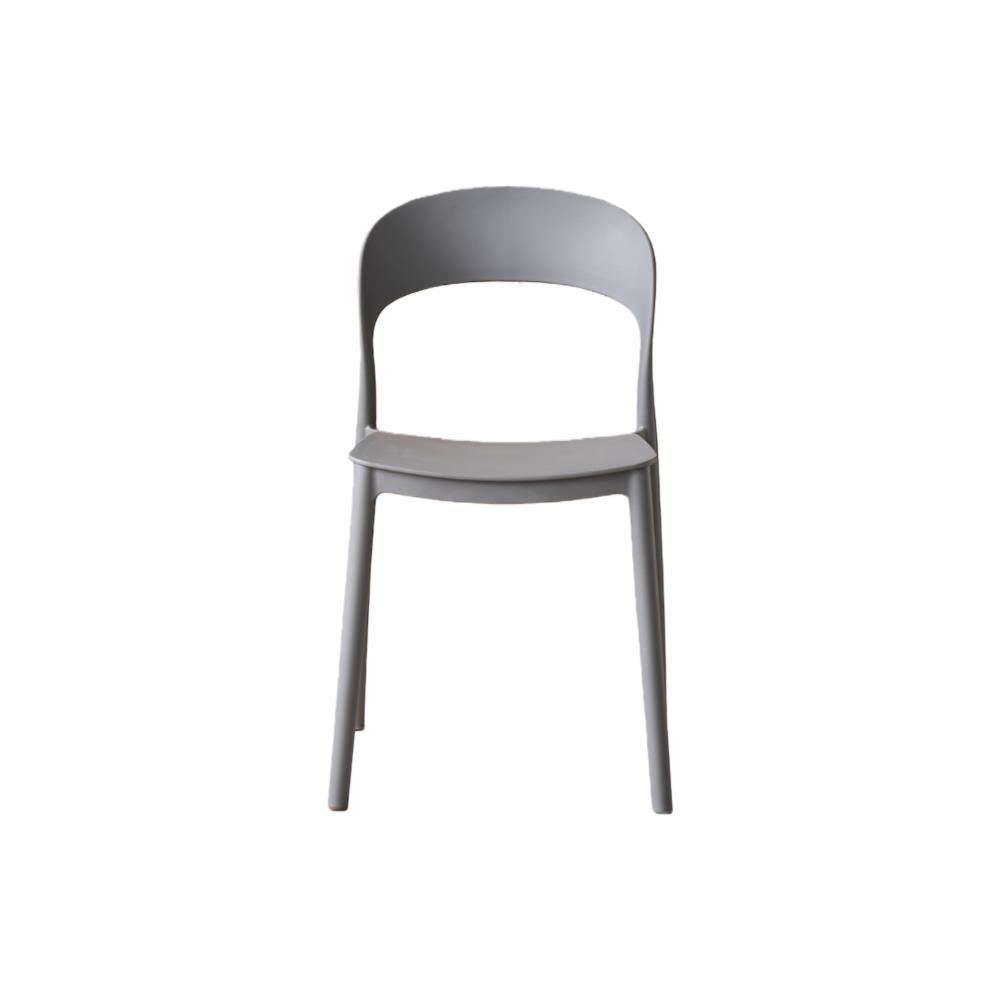 Silla Sevilla, Color Gris, Con espaldar liso y diseño minimalista
