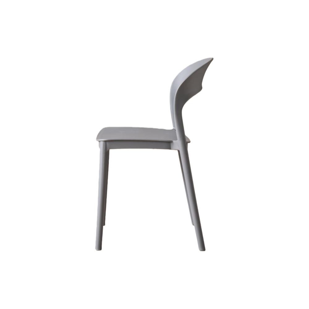 Silla Sevilla, Color Gris, Con espaldar liso y diseño minimalista