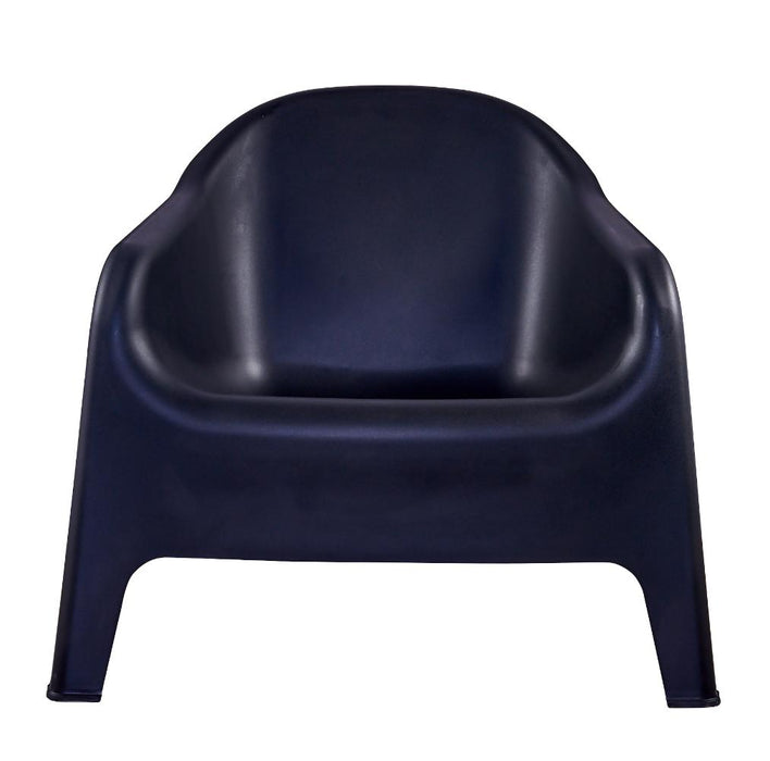 Silla Launge Sun, Negro, cómoda para terraza o jardín