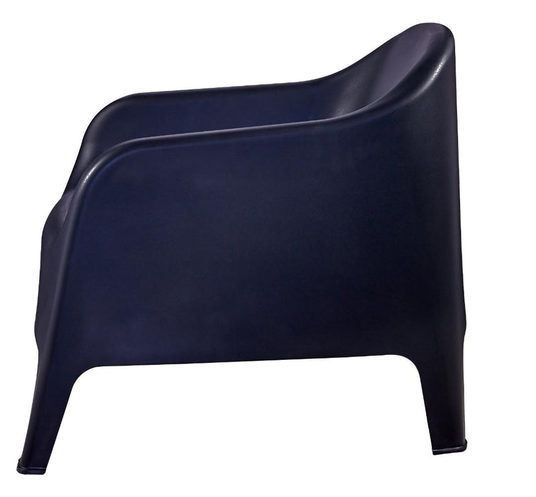 Silla Launge Sun, Negro, cómoda para terraza o jardín