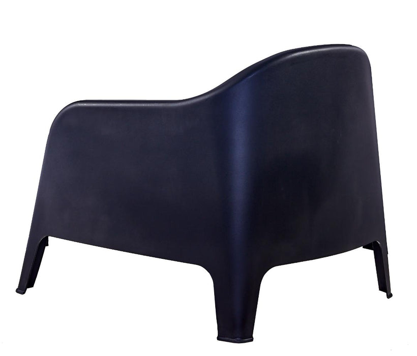 Silla Launge Sun, Negro, cómoda para terraza o jardín