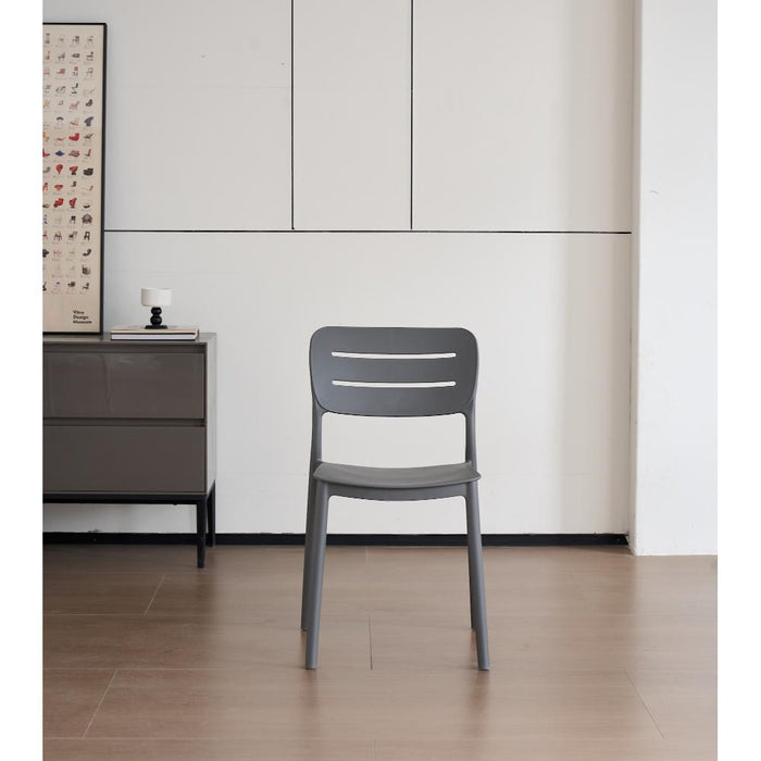 Silla Harriman, Gris Oscuro, Con medio espaldar y diseño minimalista